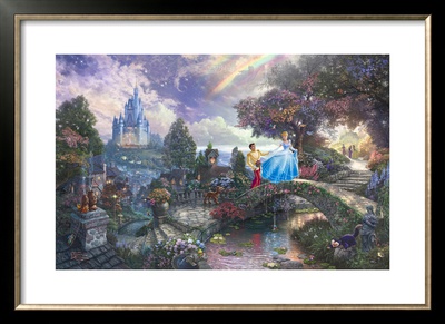 Cinderella Wishes Upon A Dream -Ap by Thomas Kinkade Pricing Limited Edition Print image