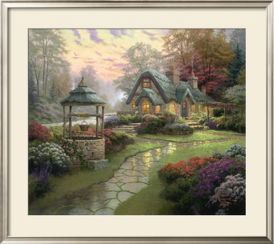 Make A Wish Cottage - Ap by Thomas Kinkade Pricing Limited Edition Print image