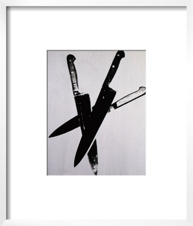 Knives, C.1981-82 (Three Black On Cream) by Andy Warhol Pricing Limited Edition Print image