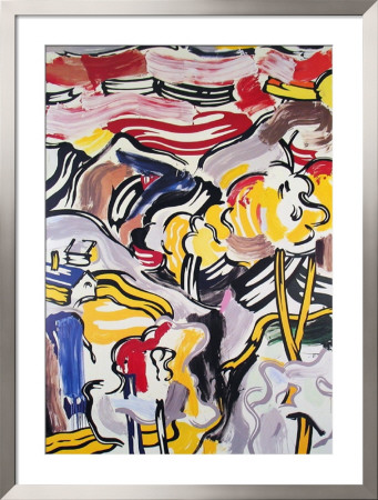 Landscape With Red Sky, 1985 by Roy Lichtenstein Pricing Limited Edition Print image