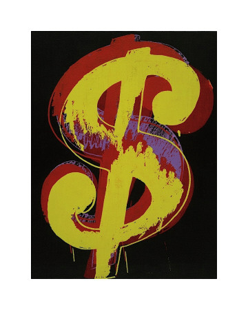 Dollar Sign, C.1981 (Yellow And Red) by Andy Warhol Pricing Limited Edition Print image