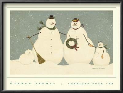 Snow Family by Warren Kimble Pricing Limited Edition Print image