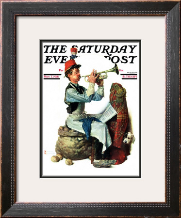 Trumpeter Saturday Evening Post Cover, November 7,1931 by Norman Rockwell Pricing Limited Edition Print image