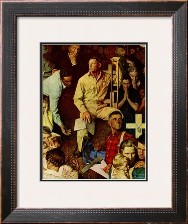 The Long Shadow Of Lincoln, February 10,1945 by Norman Rockwell Pricing Limited Edition Print image