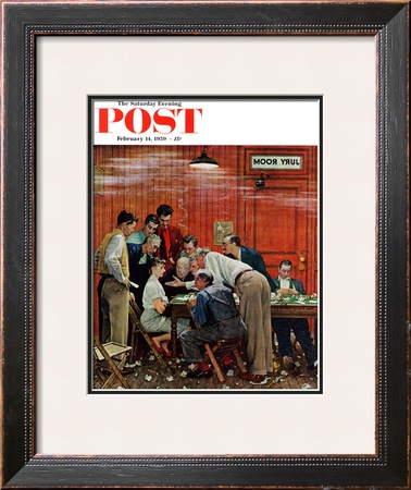 Jury Or Holdout Saturday Evening Post Cover, February 14,1959 by Norman Rockwell Pricing Limited Edition Print image
