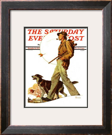 Autumn Stroll Saturday Evening Post Cover, November 16,1935 by Norman Rockwell Pricing Limited Edition Print image