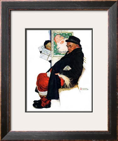 See Him At Drysdales (Santa On Train), December 28,1940 by Norman Rockwell Pricing Limited Edition Print image