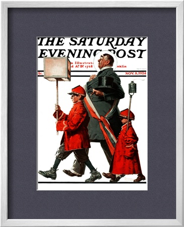 Army March Or Grand Reception Saturday Evening Post Cover, November 8,1924 by Norman Rockwell Pricing Limited Edition Print image