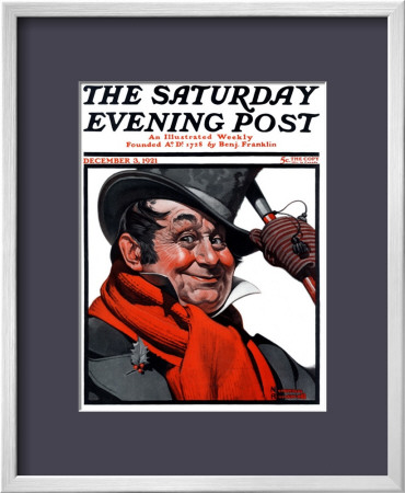 Merrie Christmas Saturday Evening Post Cover, December 3,1921 by Norman Rockwell Pricing Limited Edition Print image
