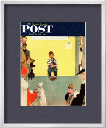 At The Vets Saturday Evening Post Cover, March 29,1952 by Norman Rockwell Pricing Limited Edition Print image