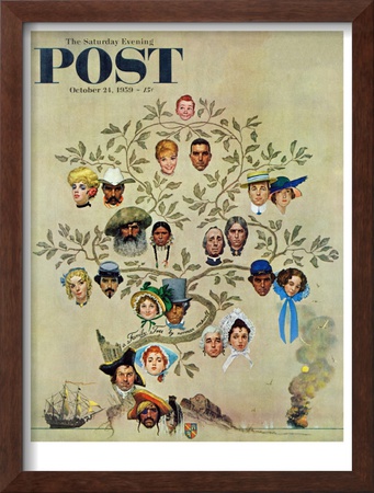 Family Tree Saturday Evening Post Cover, October 24,1959 by Norman Rockwell Pricing Limited Edition Print image