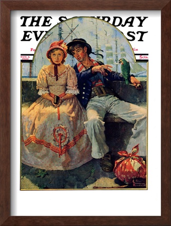 Yarn Spinner Saturday Evening Post Cover, November 8,1930 by Norman Rockwell Pricing Limited Edition Print image
