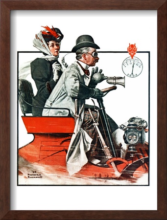 Speeding Along, July 19,1924 by Norman Rockwell Pricing Limited Edition Print image