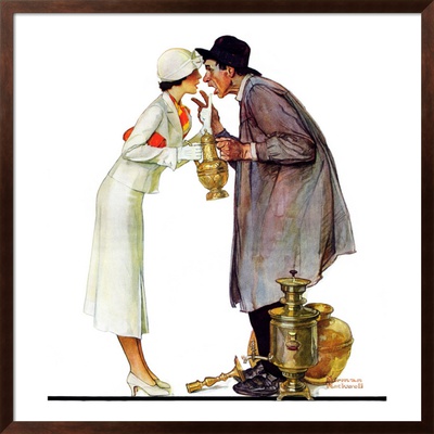 Bargaining With Antique Dealer, May 19,1934 by Norman Rockwell Pricing Limited Edition Print image