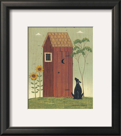 Outhouse With Dog by Warren Kimble Pricing Limited Edition Print image