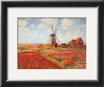 Tulip Fields With The Rijnsburg Windmill by Claude Monet Pricing Limited Edition Print image
