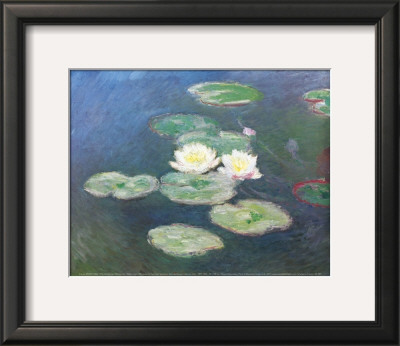 Water Lilies, Effects At The Evening by Claude Monet Pricing Limited Edition Print image