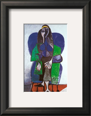 Sitting Woman With Green Scarf by Pablo Picasso Pricing Limited Edition Print image