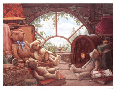Bears In The Attic by Janet Kruskamp Pricing Limited Edition Print image