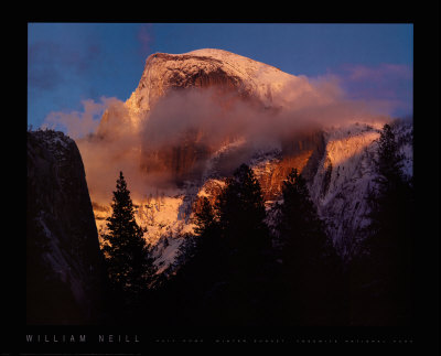 Half Dome, Winter Sunset, Yosemite by William Neill Pricing Limited Edition Print image