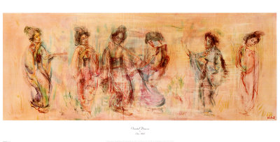 Oriental Dancers by Edna Hibel Pricing Limited Edition Print image