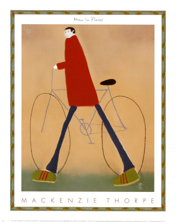 Man In Flares by Mackenzie Thorpe Pricing Limited Edition Print image