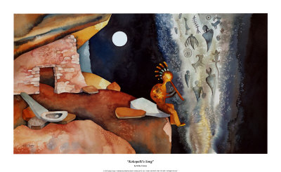 Kokopelli's Song by Kathy Cooney Pricing Limited Edition Print image