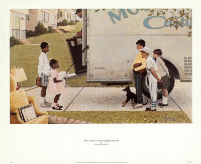 Moving In by Norman Rockwell Pricing Limited Edition Print image