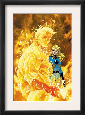 Fantastic Four #547 Cover: Human Torch And Invisible Woman by Michael Turner Pricing Limited Edition Print image