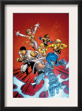 New X-Men #2 Cover: Surge, Prodigy, Wind Dancer And New X-Men by Randy Green Pricing Limited Edition Print image
