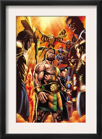 Incredible Hercules #129 Cover: Hercules, Cho, Amadeus, Banshee, Vision, Ant-Man And Wasp by David Williams Pricing Limited Edition Print image