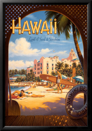 Hawaii, Land Of Surf & Sunshine by Kerne Erickson Pricing Limited Edition Print image