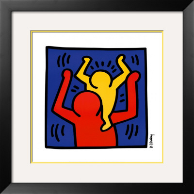Untitled, 1987 (Baby On Shoulders) by Keith Haring Pricing Limited Edition Print image