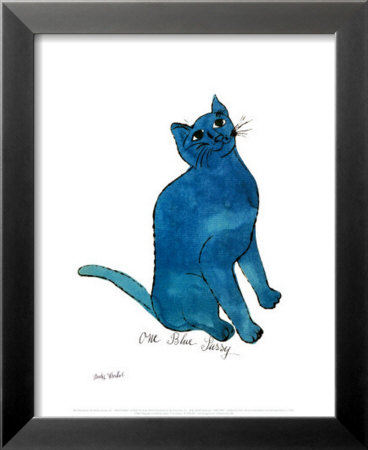 Untitled (One Blue Pussy), C. 1954 by Andy Warhol Pricing Limited Edition Print image