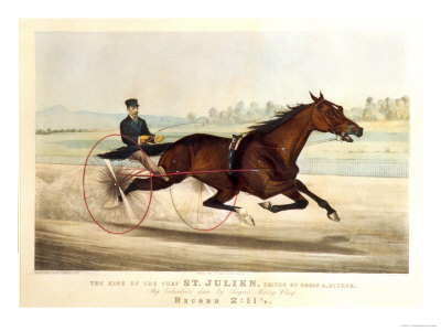 The King Of The Turf, St. Julien, Driven By Orrin A. Hickok, 1880 by Currier & Ives Pricing Limited Edition Print image