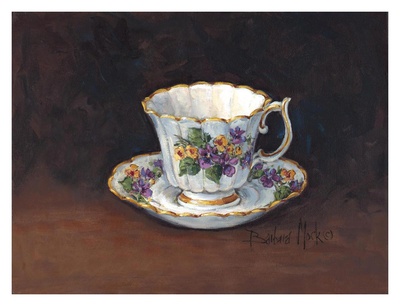 Viola Bouquet Teacup by Barbara Mock Pricing Limited Edition Print image