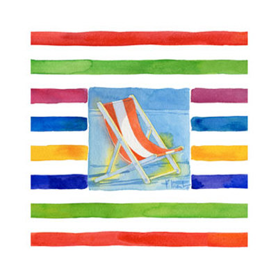 Cabana Stripe Sling Chair by Paul Brent Pricing Limited Edition Print image