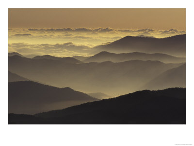Mountain Ridges At Sunrise, Great Smoky Mountains National Park, Tennessee, Usa by Adam Jones Pricing Limited Edition Print image
