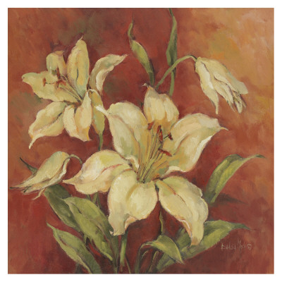 Crimson Lilies I by Barbara Mock Pricing Limited Edition Print image