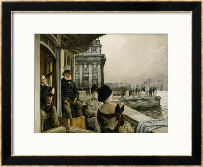 The Terrace Of The Trafalgar Tavern, Greenwich, Circa 1878 by James Tissot Pricing Limited Edition Print image