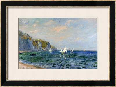 Cliffs And Sailboats At Pourville by Claude Monet Pricing Limited Edition Print image