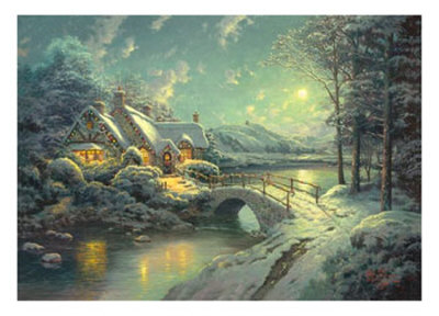 Christmas Moonlight (Ap) by Thomas Kinkade Pricing Limited Edition Print image