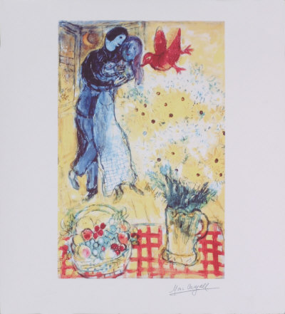 Lovers And Daisies by Marc Chagall Pricing Limited Edition Print image