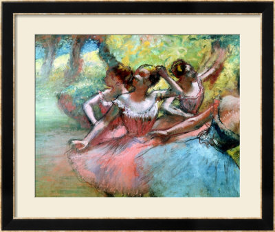 Four Ballerinas On The Stage by Edgar Degas Pricing Limited Edition Print image