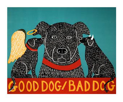 Good Dog/Bad Dog by Stephen Huneck Pricing Limited Edition Print image