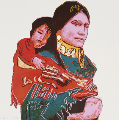 Cowboys And Indians: Mother And Child, C.1986 by Andy Warhol Pricing Limited Edition Print image