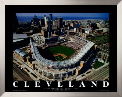 Cleveland - First Indians Game At Jacobs Field by Mike Smith Pricing Limited Edition Print image