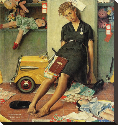 Christmas Rush by Norman Rockwell Pricing Limited Edition Print image