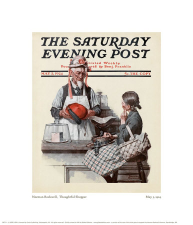 Thoughtful Shopper by Norman Rockwell Pricing Limited Edition Print image