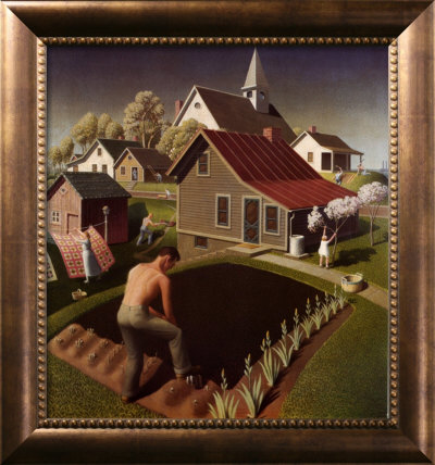Spring In Town by Grant Wood Pricing Limited Edition Print image